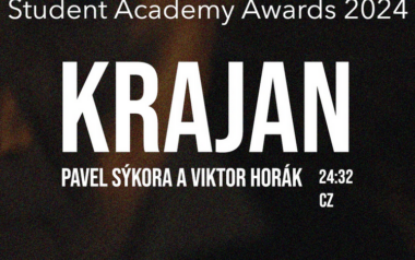 Baner studentského filmu Krajan Pavla Sýkory v soutěži Student Academy Awards 2024